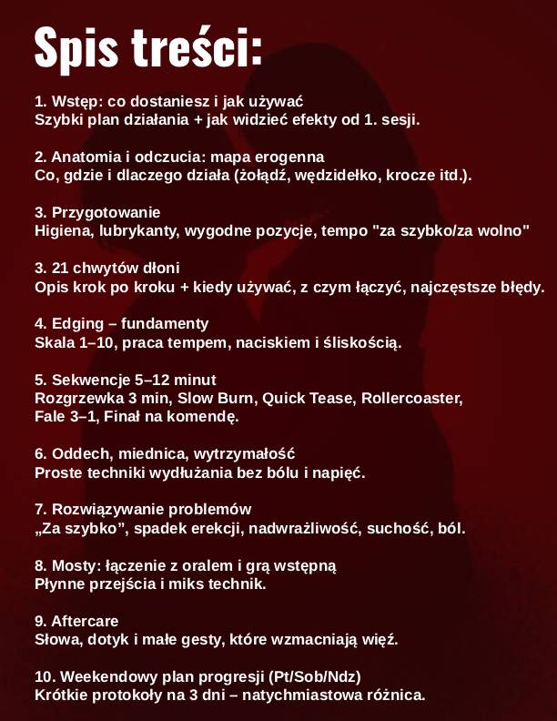 Mistrzyni Dłoni & Edging: 21 chwytów, dzięki którym zawsze wróci po więcej